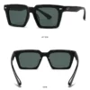 NOVORA Luxury Polarized Square Sunglasses for Men & Women | Full-Rim UV-400 Protective Fashion Eyewear with Premium Modern Design Green