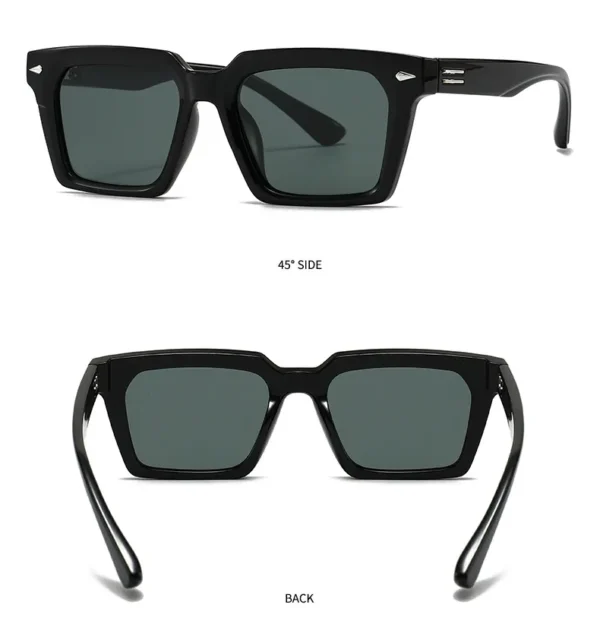 NOVORA Luxury Polarized Square Sunglasses for Men & Women | Full-Rim UV-400 Protective Fashion Eyewear with Premium Modern Design Green
