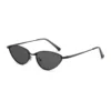 NOVORA Luxury Cat-Eye Sunglasses for Women | UV400 Y2K Fashion Eyewear with Minimalist High-End Design, Elegant Retro Style for Everyday Wear BLACK