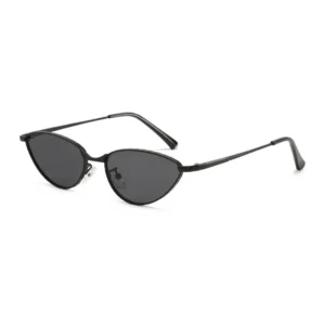 NOVORA Luxury Cat-Eye Sunglasses for Women | UV400 Y2K Fashion Eyewear with Minimalist High-End Design, Elegant Retro Style for Everyday Wear BLACK