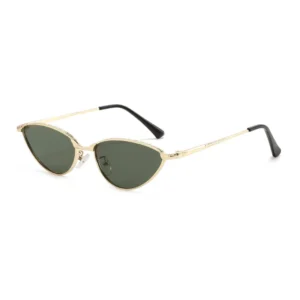 NOVORA Luxury Cat-Eye Sunglasses for Women | UV400 Y2K Fashion Eyewear with Minimalist High-End Design, Elegant Retro Style for Everyday Wear GREEN