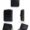 Novora Women's Slim PU Leather Wallet 2026 | Bifold Short Wallet with Zipper Coin Pocket, Card Holder & ID Window BLACK