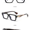 NOVORA Luxury Rectangular Sunglasses for Men & Women | UV400 Leopard Print PC Frame with Modern Square Design & Premium Fashion Eyewear TIGER PRINT