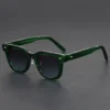 NOVORA Luxury Vintage Square Sunglasses for Men | Premium Green & Black Frame with Bold Retro Design for Timeless Fashion Green