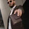 NOVORA Baellerry Vintage Coffee Leather Wallet for Men - Short Pocket Coin Purse, Durable Card Holder & Slim Male Purse with Secure Coin Pouch