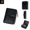 Novora Women's Slim PU Leather Wallet 2026 | Bifold Short Wallet with Zipper Coin Pocket, Card Holder & ID Window BLACK