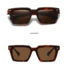 NOVORA Luxury Polarized Square Sunglasses for Men & Women | Full-Rim UV-400 Protective Fashion Eyewear with Premium Modern Design Tiger