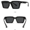 NOVORA Luxury Polarized Square Sunglasses for Men & Women | Full-Rim UV-400 Protective Fashion Eyewear with Premium Modern Design BLACK