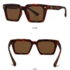 NOVORA Luxury Polarized Square Sunglasses for Men & Women | Full-Rim UV-400 Protective Fashion Eyewear with Premium Modern Design Tiger