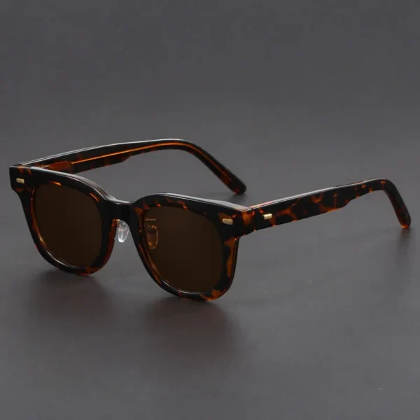 NOVORA Luxury Vintage Square Sunglasses for Men  | Premium Green & Black Frame with Bold Retro Design for Timeless Fashion Tiger