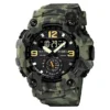 SKMEI 1637 Men’s Sport Watch | Analog-Digital Display, Stainless Steel Case, Leather Strap, 50M Water Resistant ARMY