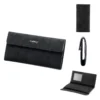 Novora Men's Business Long Wallet | Minimalist PU Leather Wallet with Multiple Card Slots, Premium Stitching & Cash Organizer BLACK