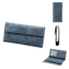 Novora Men's Business Long Wallet | Minimalist PU Leather Wallet with Multiple Card Slots, Premium Stitching & Cash Organizer BLUE
