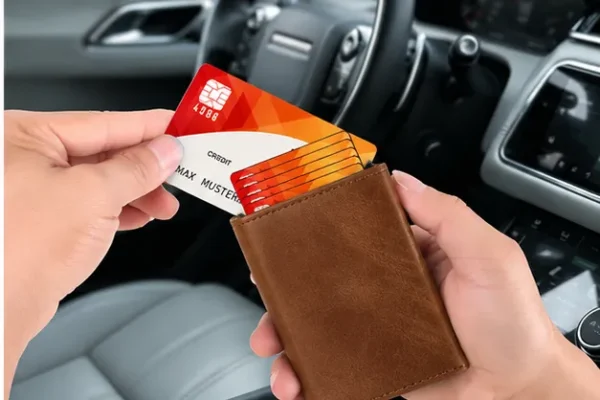 NOVORA Slim RFID Blocking Pop Up Wallet for Men - Card Holder & Zipper Coin Purse