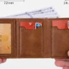 NOVORA Slim RFID Blocking Pop Up Wallet for Men - Card Holder & Zipper Coin Purse