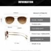 NOVORA Luxury UV400 Sunglasses for Men & Women | Premium Metal Frame Fashion Eyewear with Elegant Personality Design Golden Dark Brown