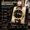 BINBOND B5552 Men’s Luxury Watch | Silver Stainless Steel Quartz, Date Display & Water Resistant Design BLACK