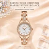 NOVORA Diamond Seno Women's Luxury Watch – Rose Gold Chronograph, Stainless Steel Strap, Quartz, Waterproof & Luminous Fashion Sport Timepiece