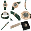 NOVORA Z618 Luxury Women’s Quartz Watch – Elegant Round Dial Leather Strap Wristwatch