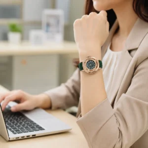 NOVORA Z618 Luxury Women’s Quartz Watch – Elegant Round Dial Leather Strap Wristwatch