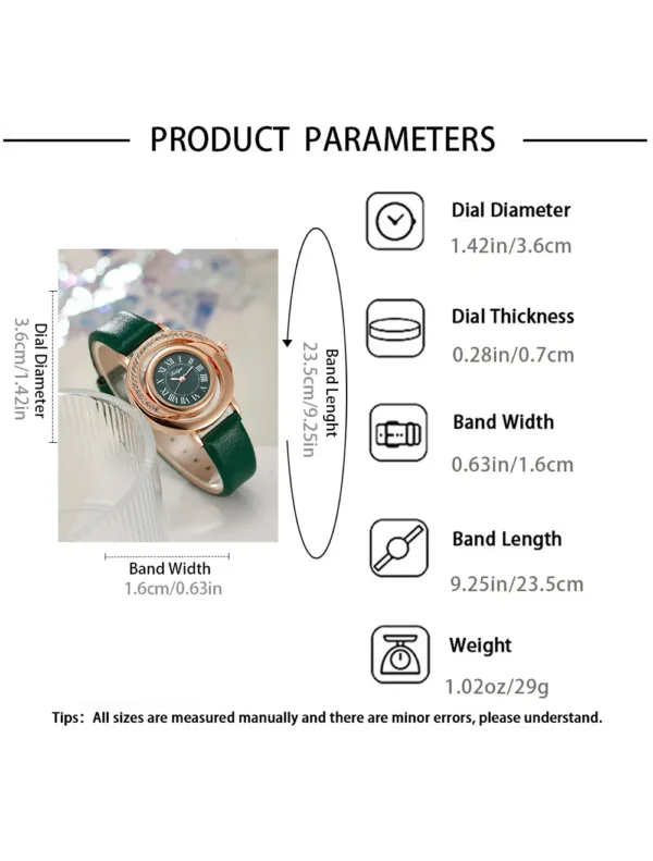 NOVORA Z618 Luxury Women’s Quartz Watch – Elegant Round Dial Leather Strap Wristwatch