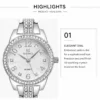 NOVORA Diamond Seno Women's Luxury Watch – SILVER Chronograph, Stainless Steel Strap, Quartz, Waterproof & Luminous Fashion Sport Timepiece