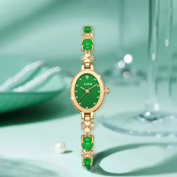 ZIDO 1406 Luxury Women's Rhinestone Flower Stainless Steel Quartz Watch – 31mm