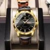 BINBOND B5552 Men’s Luxury Watch | Silver Stainless Steel Quartz, Date Display & Water Resistant Design BLACK