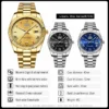 BINBOND B0733 Men’s Luxury Watch | Roman Dial, Quartz Movement, Stainless Steel Case, Date Display & Luminous Design GOLDEN