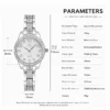NOVORA Diamond Seno Women's Luxury Watch – SILVER Chronograph, Stainless Steel Strap, Quartz, Waterproof & Luminous Fashion Sport Timepiece