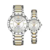 LONGBO 83625 Luxury Couple Watch for Men & Women – Stainless Steel Quartz Watch with Unique Dial, 3BAR Water Resistance & Luminous Hands SILVER & GOLDEN